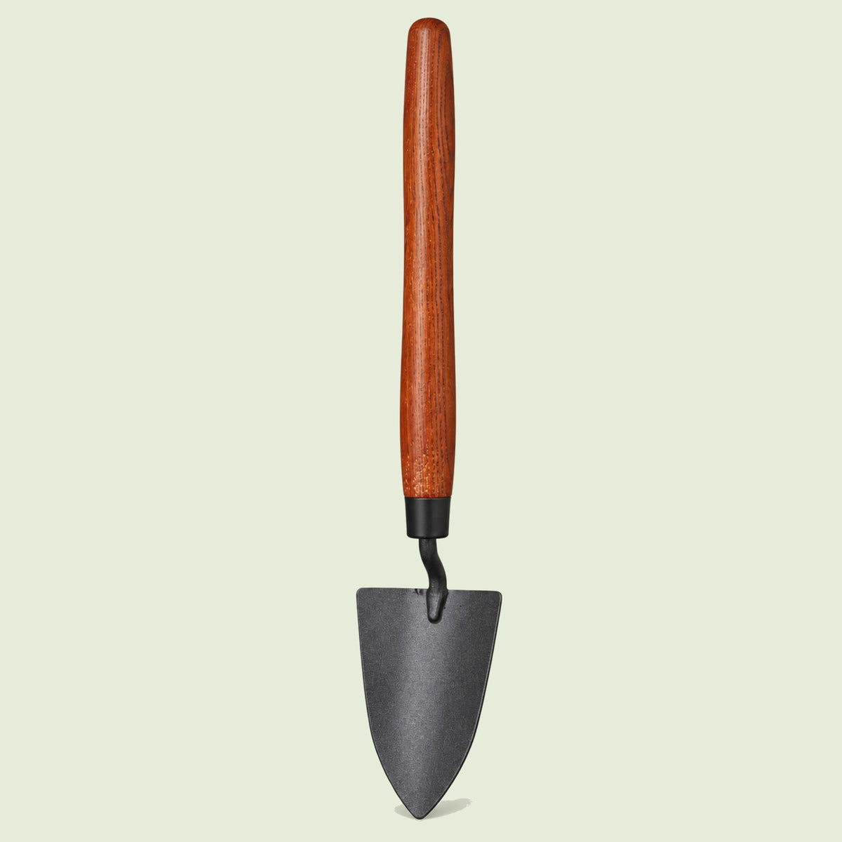 Long-Handle Garden Bed Trowel on a soft green background