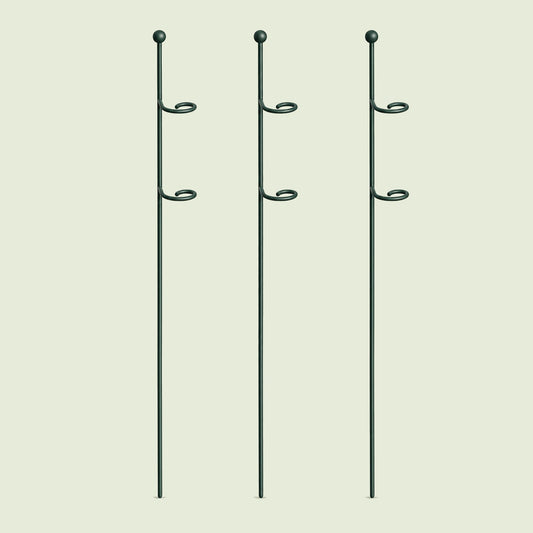 Loop Single-Stem Plant Supports, 3 Pack on a soft green background