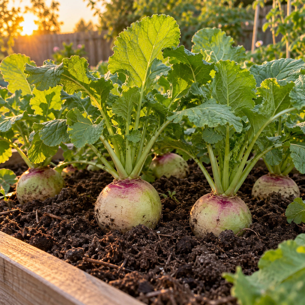Mantanghong Watermelon Radish Seeds growing in a home garden