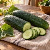 Marketmore Slicing Cucumber Seeds harvest up close