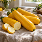 Maxs Gold Yellow Zucchini Seeds harvest up close