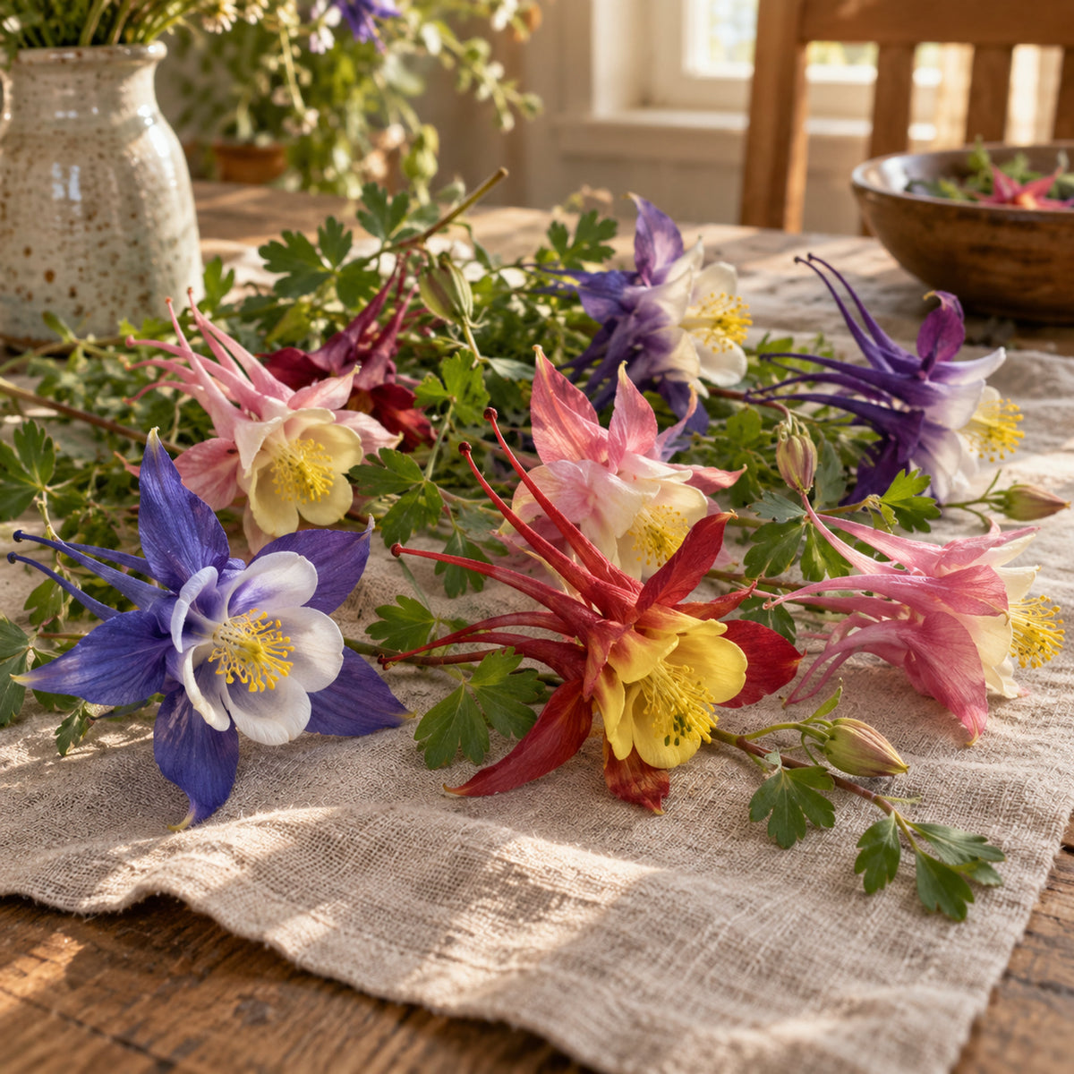 McKana Giants Columbine Flower Seeds harvest up close