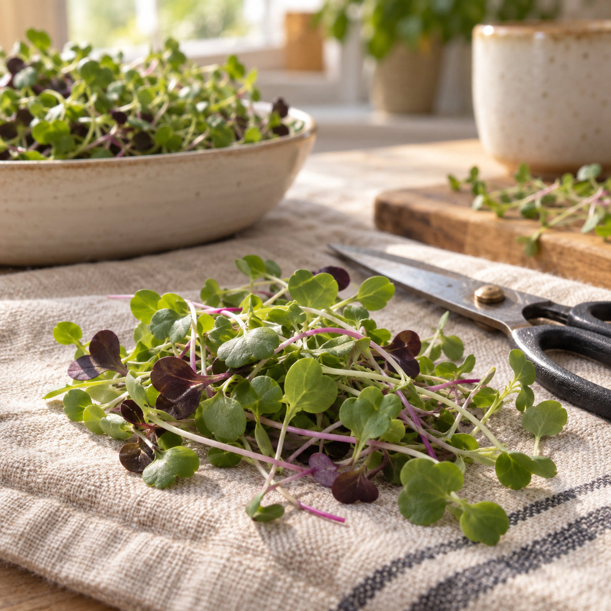 Mellow Microgreens Blend Seeds harvest up close