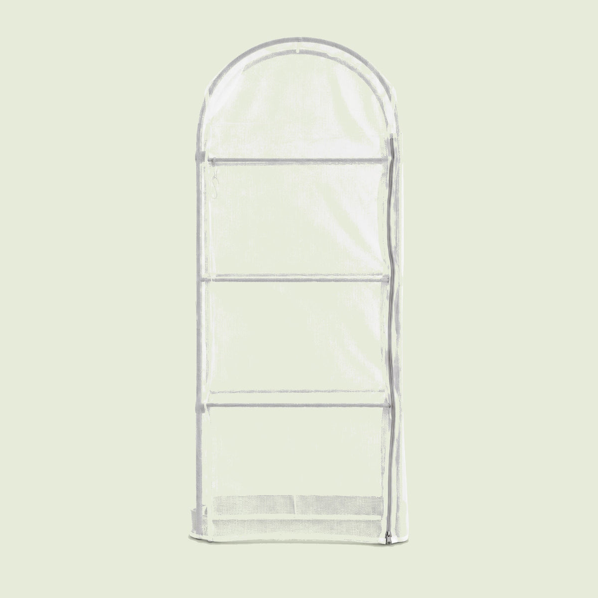 Mesh Cover and Trellis for 21 x 24 Inch Planter on a soft green background