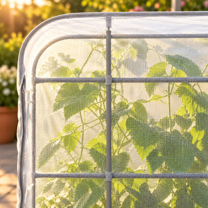 Mesh Cover and Trellis for 21 x 48 Inch Planter detail