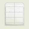 Mesh Cover and Trellis for 21 x 48 Inch Planter on a soft green background