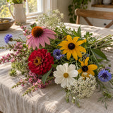 Midwest Prairie Flower Mix Seed Shaker harvest up close