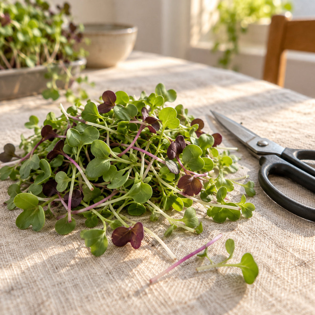 Mild Microgreens Mix Seeds harvest up close