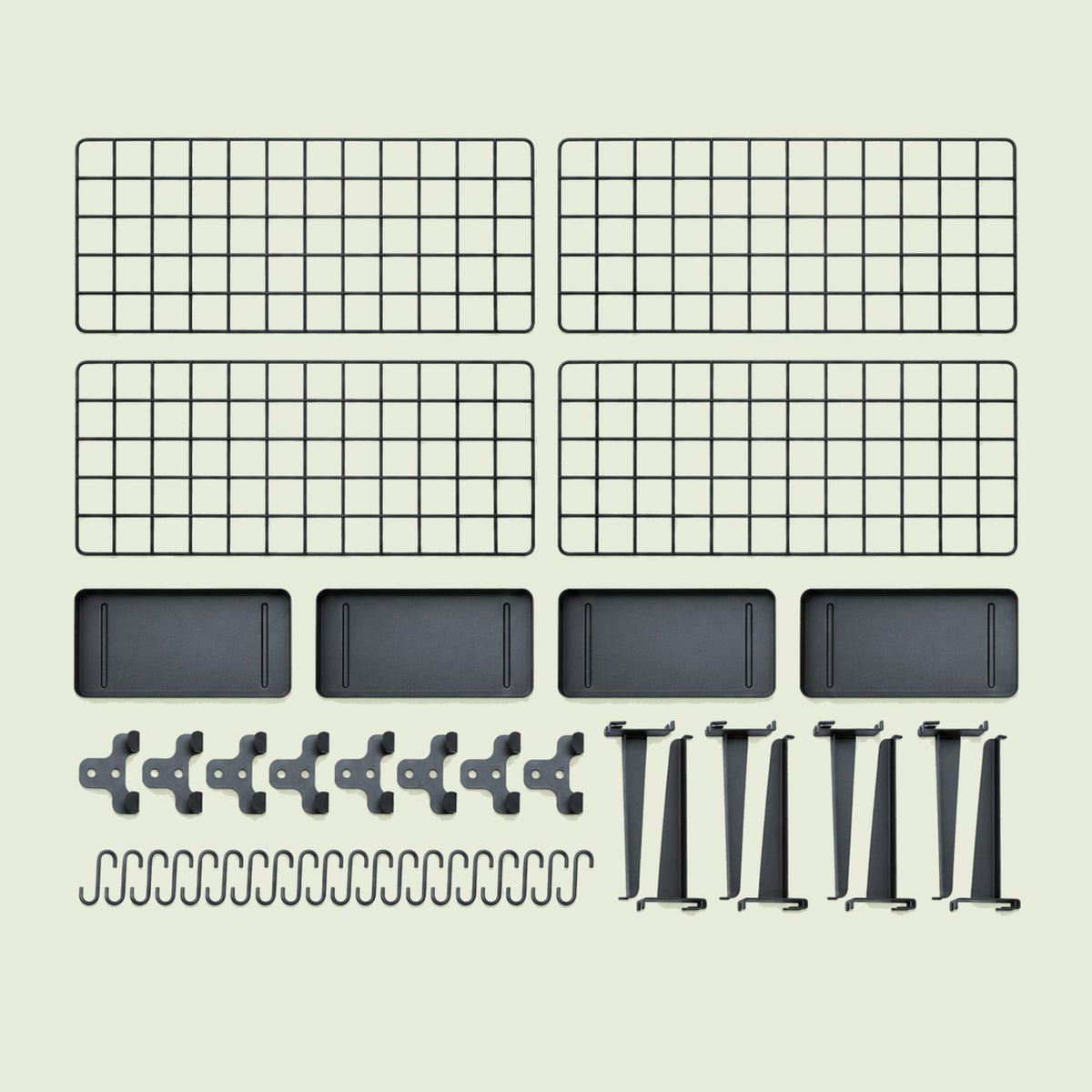 Modular Greenhouse Hanging Grid on a soft green background
