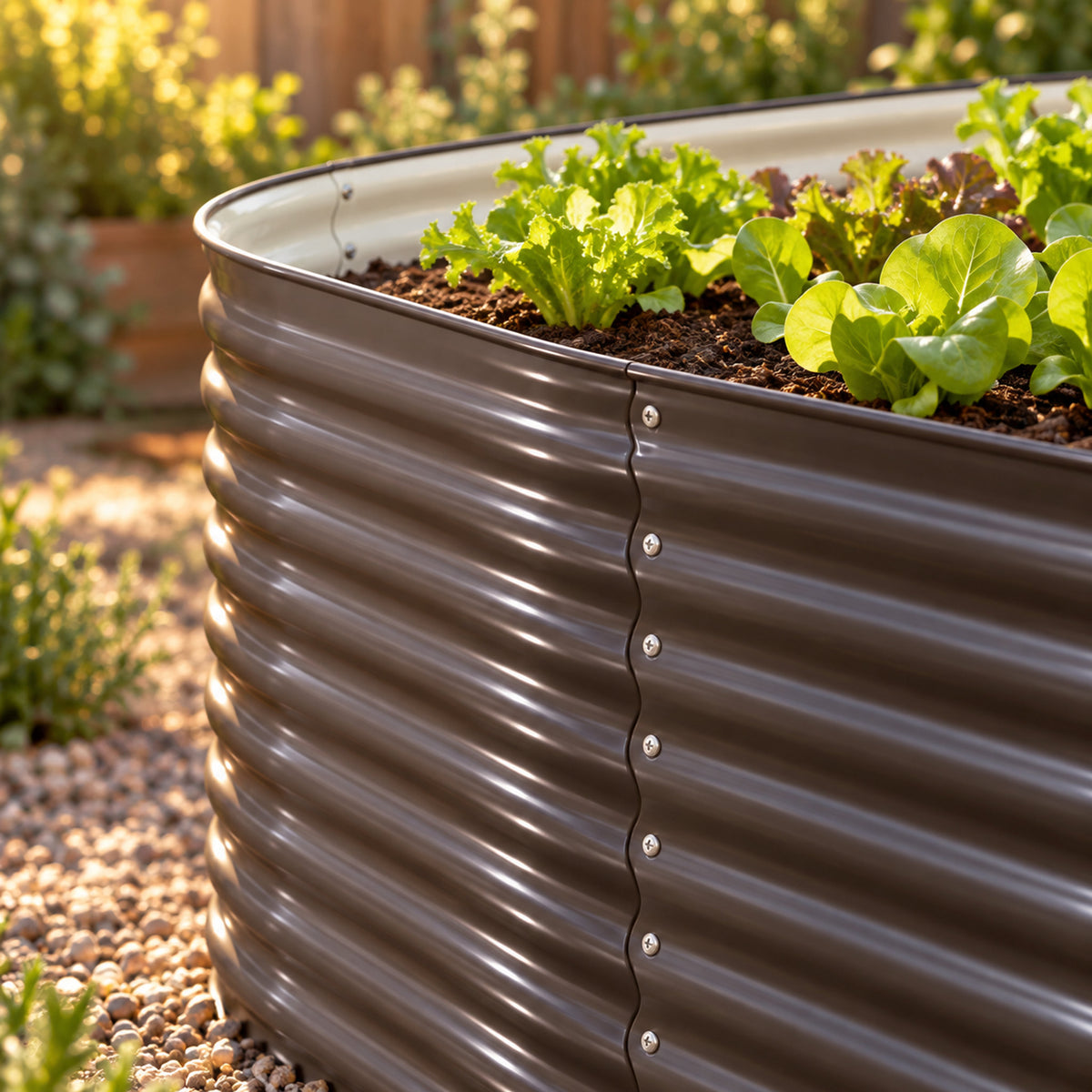Modular Metal Raised Garden Bed Set detail