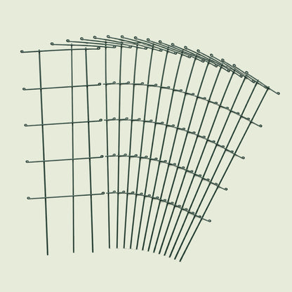 Modular Plant Trellis, 12 Panels on a soft green background
