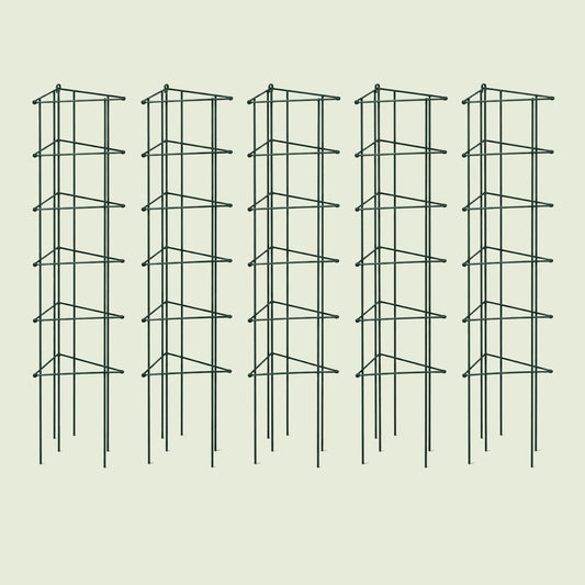 Modular Triangle Tomato Cages, 14.5 Inches on a soft green background