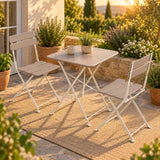 Outdoor Bistro Table and Chairs in use in a home garden