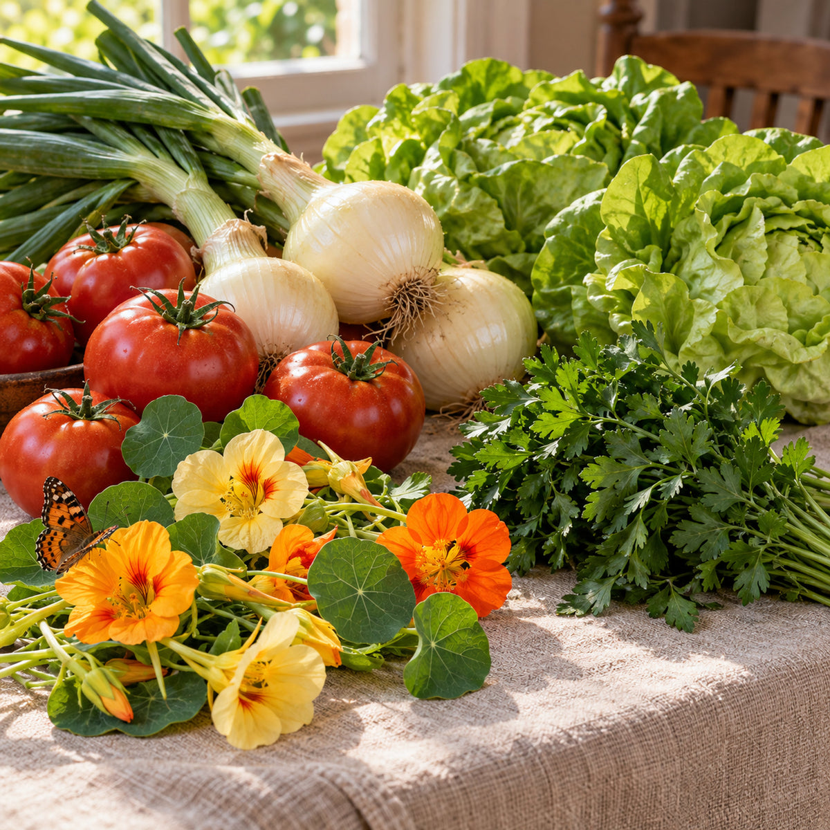 Pacific Northwest Garden Seed Bundle harvest up close