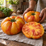Pineapple Pole Tomato Seeds harvest up close