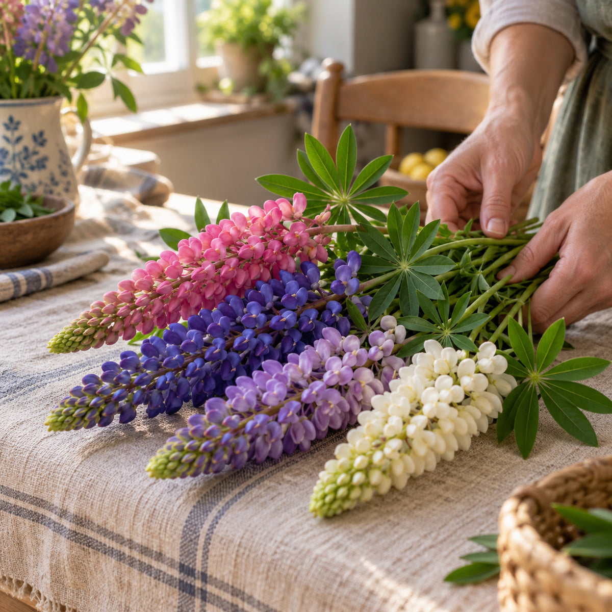 Pixie Delight Lupine Seeds harvest up close