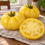 Pork Chop Yellow Tomato Seeds harvest up close