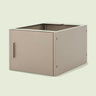 Potting Bench Storage Cabinet on a soft green background