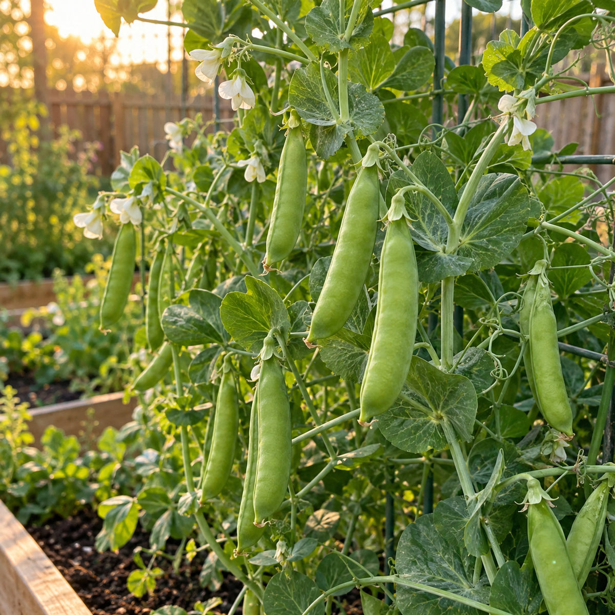 Progress 9 Shelling Pea Seeds growing in a home garden