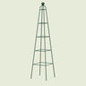 Pyramid Obelisk Garden Trellis, 6.5 Feet on a soft green background