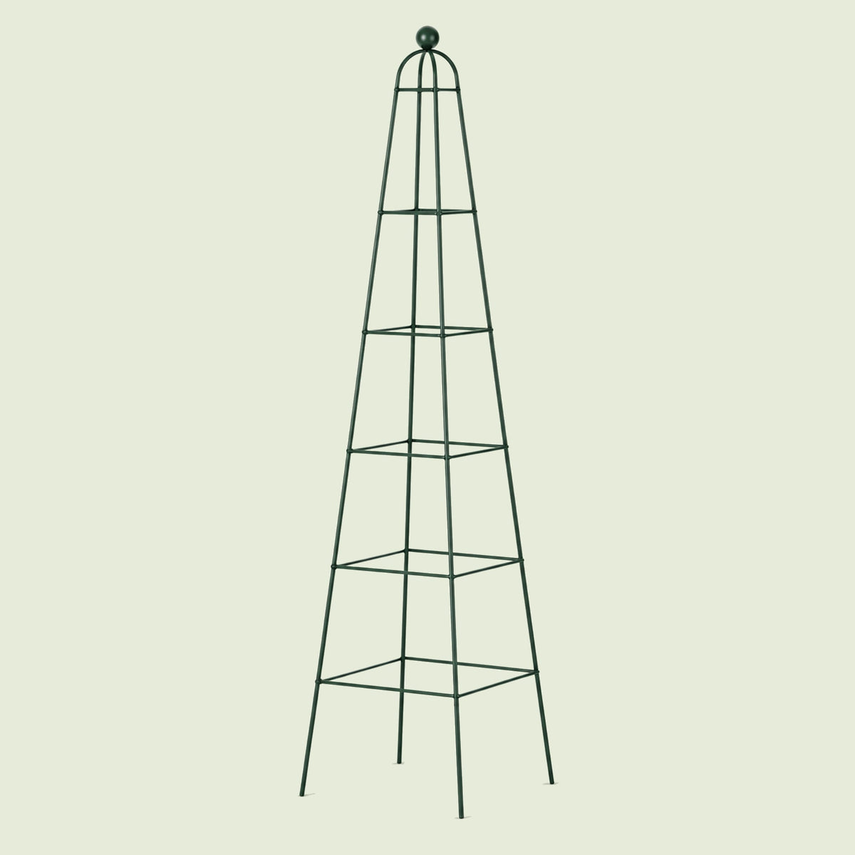 Pyramid Obelisk Garden Trellis, 7.8 Feet on a soft green background