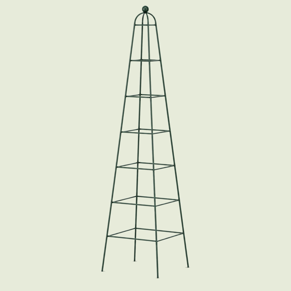 Pyramid Obelisk Garden Trellis, 9 Feet on a soft green background