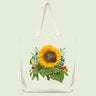 Recycled Garden Tote Bag on a soft green background