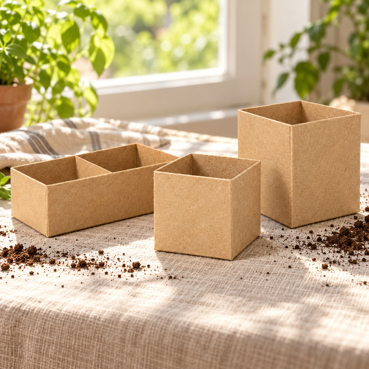 Recycled Paper Seedling Pots detail