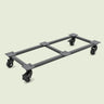 Rolling Cart for 21 x 48 Inch Planter on a soft green background