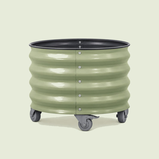 Rolling Citrus Planter, 20 Gallons on a soft green background