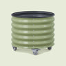 Rolling Citrus Planter, 30 Gallons on a soft green background