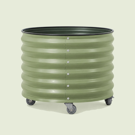 Rolling Citrus Planter, 45 Gallons on a soft green background