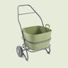 Rolling Garden Utility Cart, 12 Gallons on a soft green background