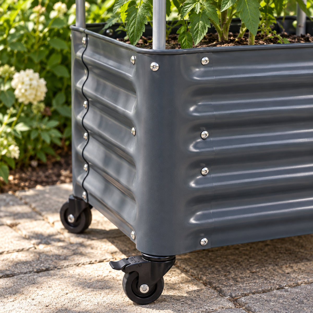 Rolling Tomato Planter with Cage, 30 Gallons detail