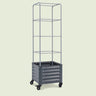 Rolling Tomato Planter with Cage, 30 Gallons on a soft green background