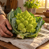 Romanesco Cauliflower Seeds harvest up close
