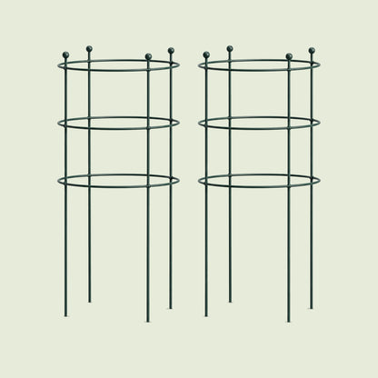 Round Flower Support Cage, 2 Pack on a soft green background