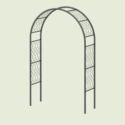 Round Lattice Garden Arch on a soft green background