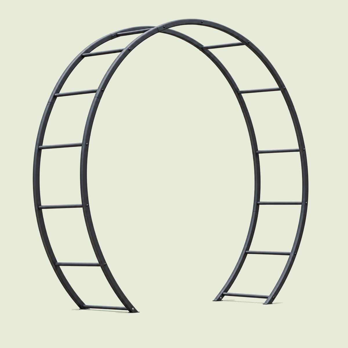 Round Moon Garden Gate on a soft green background