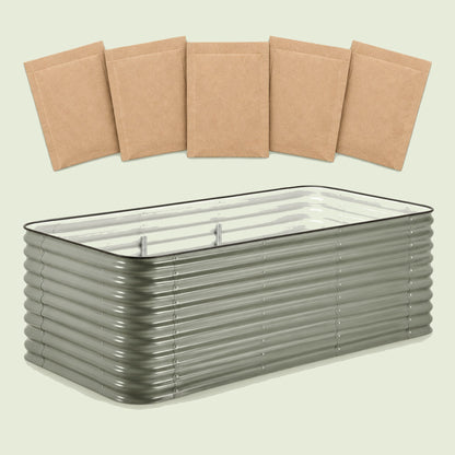 Salad Garden Raised Bed Bundle on a soft green background