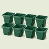 Seedling Pots, 5 x 5 Inches, 8 Pack on a soft green background