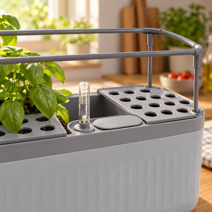 Self-Watering Herb Planter With Trellis detail