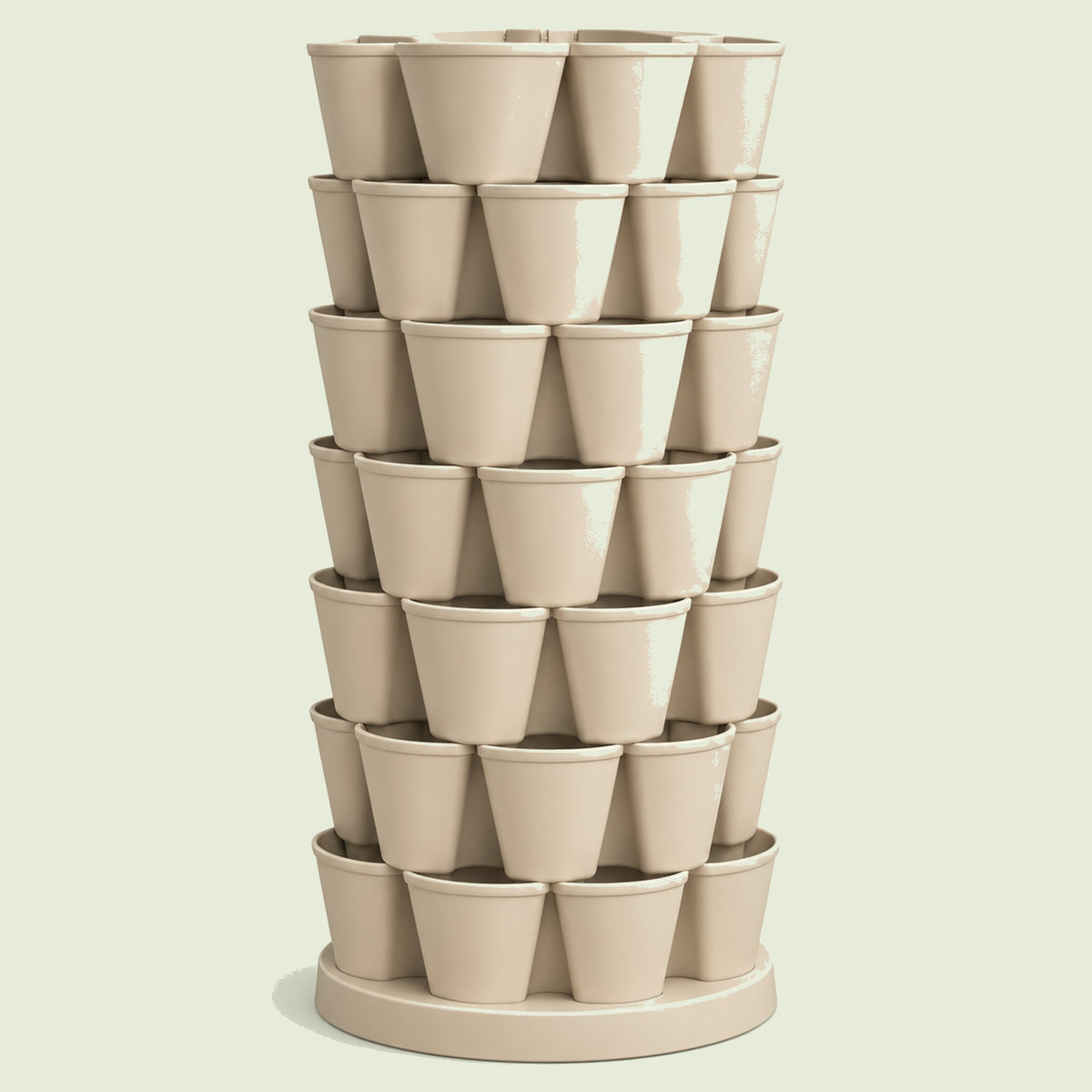 Seven Tier Vertical Planter on a soft green background