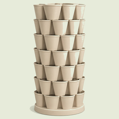 Seven Tier Vertical Planter on a soft green background