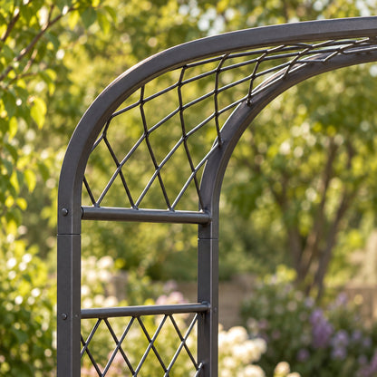 Shallow-Curve Garden Arch, Lattice Frame detail