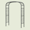 Shallow-Curve Garden Arch, Lattice Frame on a soft green background