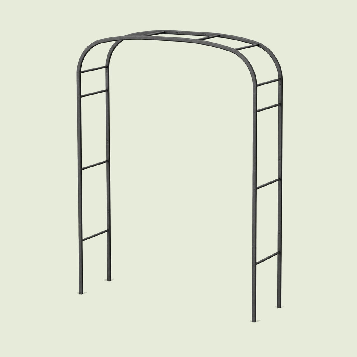 Shallow-Curve Garden Arch, Standard Frame on a soft green background