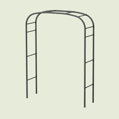 Shallow-Curve Garden Arch, Standard Frame on a soft green background