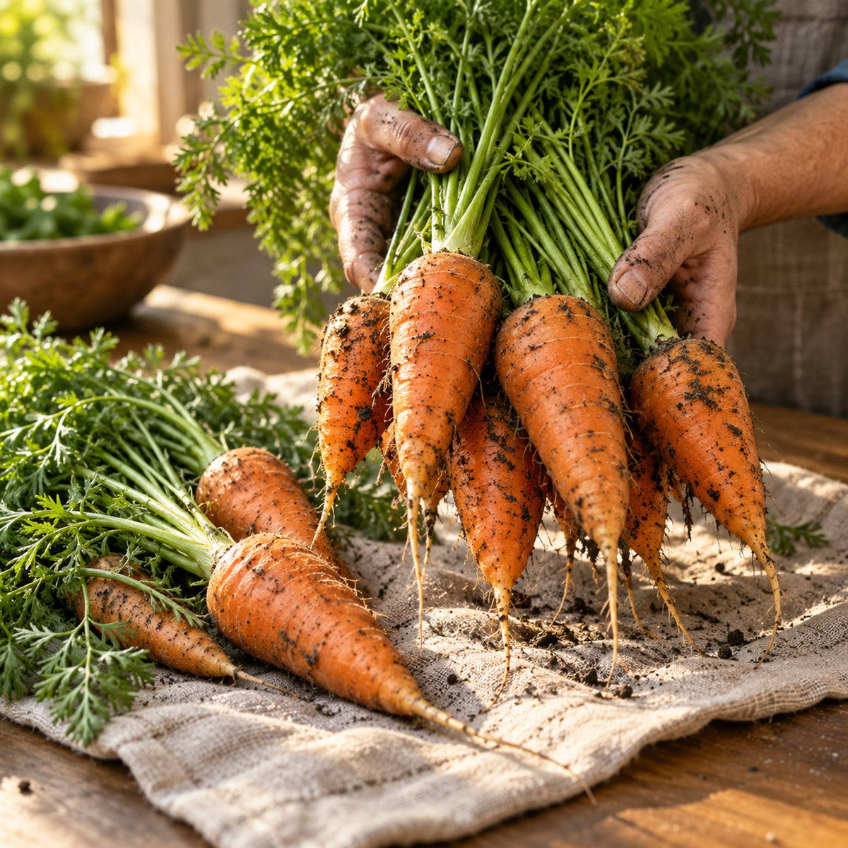 Shin Kuroda Carrot Seeds harvest up close