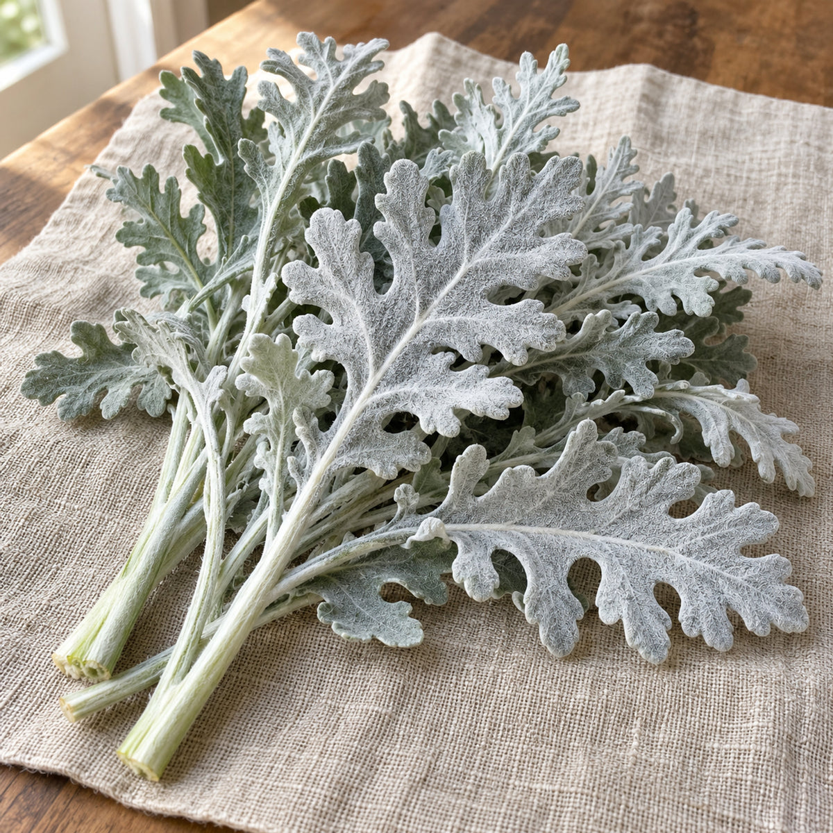 Silverdust Dusty Miller Seeds harvest up close